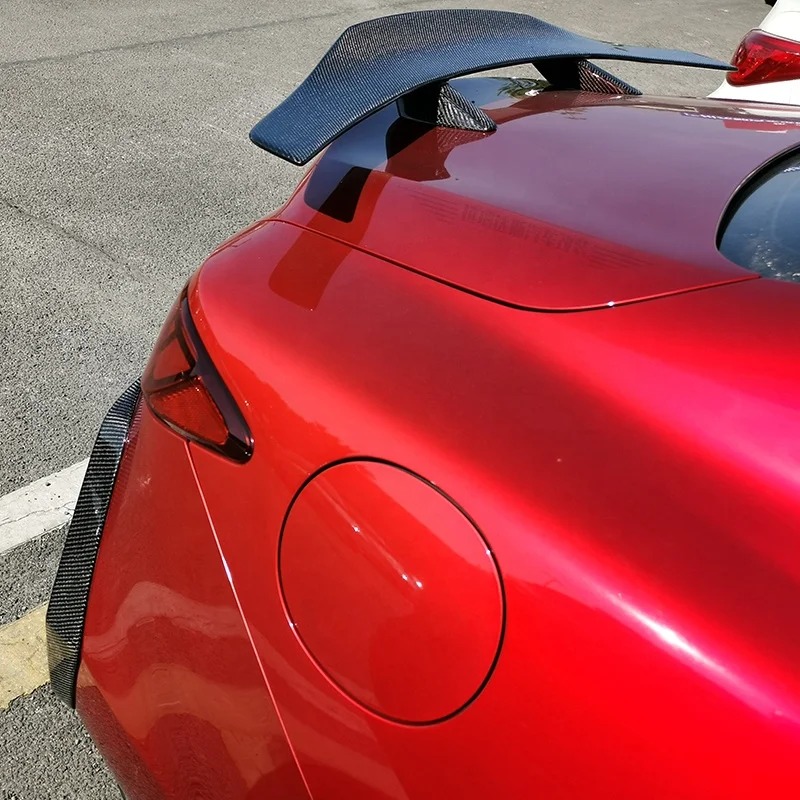 RT Style Carbon Fiber Ducktail Rear Spoiler for Q60S Coupe 2015-2020 High Quality Trunk Lid Body Kit
